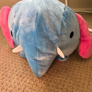Blue and Pink Elephant Plush Toy